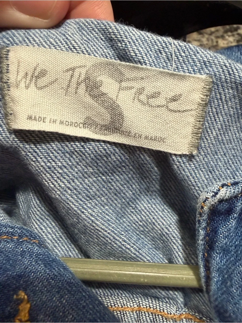We The Free Free People Work Hard Play Harder Denim Romper Small Blue Utility
